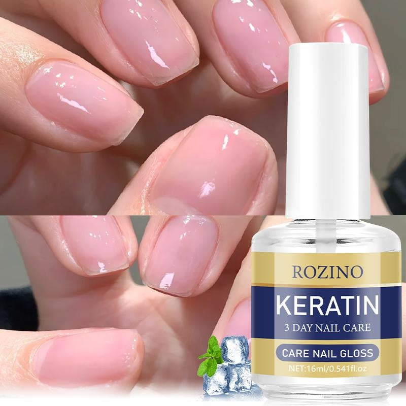 [3 bottles]ROZINO 3 Days Nail Care Keratin Amino Acid Formula for Superior Nail Nourishment Lightweight Moisture Boosting Daily Manicure 16ml