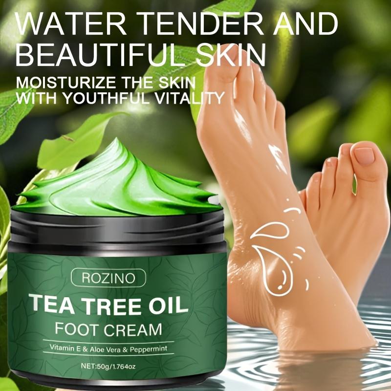 [Two sets]ROZINO Tea Tree Oil Foot Cream, Warming Cream —— Suitable for calluses, dry and cracked feet, hands, heels, elbows, nails and knees —— Softens and moisturizes the skin