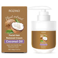 ROZINO Coconut Oil Hair Removal Cream - Gentle & Painless Full Body Depilatory for Face, Arms & Legs