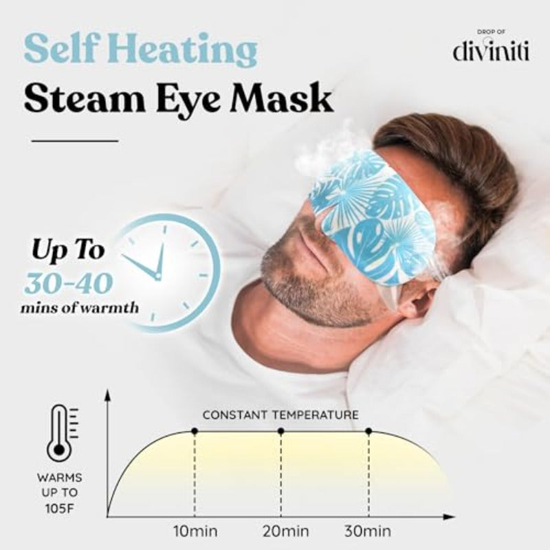 20-Pack Steam Eye Mask - Self Warming Heated Eye Mask for Dry Eyes Up to 110F Degrees Fast Relief - Puffy Eyes Insomnia Migraine - Warm Compr for Eyes DiviniTi