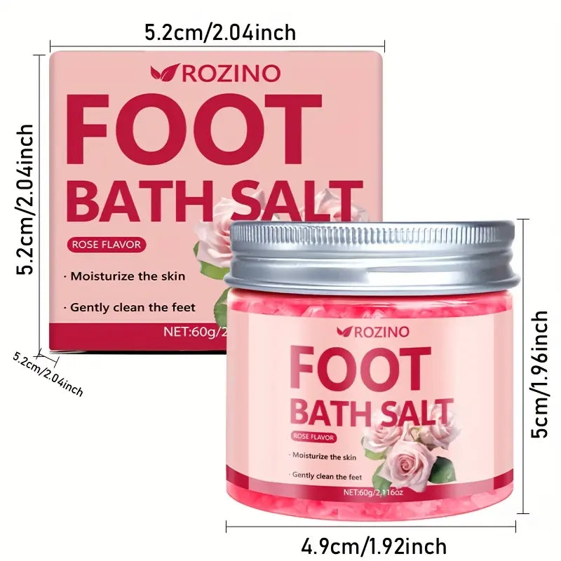 ROZINO Foot Soak Detox Salt - Foot Soaking Salts for Dry Cracked Feet with Tea Tree Oil and Lavender Oil, Foot Bath, Pedicure Soak, Great for Men and Women, Athletes