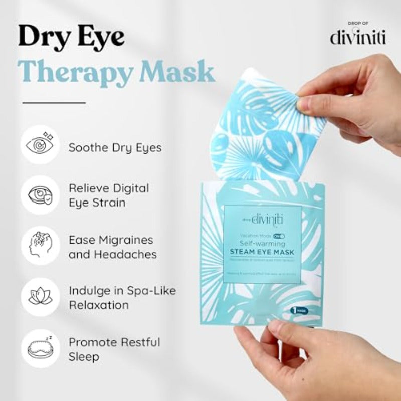 20-Pack Steam Eye Mask - Self Warming Heated Eye Mask for Dry Eyes Up to 110F Degrees Fast Relief - Puffy Eyes Insomnia Migraine - Warm Compr for Eyes DiviniTi
