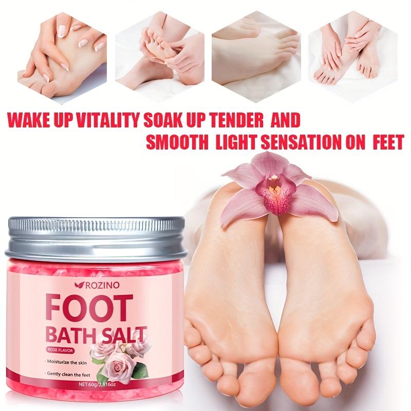 ROZINO Foot Soak Detox Salt - Foot Soaking Salts for Dry Cracked Feet with Tea Tree Oil and Lavender Oil, Foot Bath, Pedicure Soak, Great for Men and Women, Athletes
