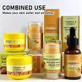 Glow Boosting Moisturizer- Anti-Aging, Reduce Acne, Dark Spot Remover, Hydrates & Controlling Oil & Refining Pores Turmeric Mask - Set of 5 (Turmeric Complete Set)