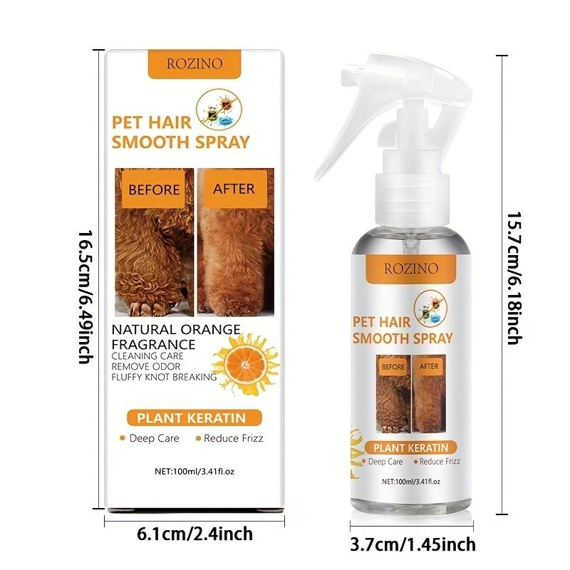ROZINO Pet Hair Smooth Spray - Plant Keratin - Infused Care for Your Furry Friend