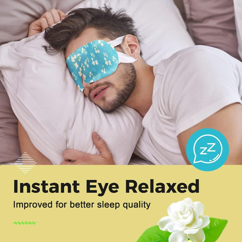 16-Pack Steam Eye Masks for Dry Eyes Jasmine Warm Eye Mask for Tired Eyes Relief Fatigue and Dark Circle Heat Sleep Mask for Puffy Eye Disposable Eye Mask Warm Compress for Eyes Travel Ready, Eye Fatigue Treatment, Soothing Eye Care, Gentle Eye