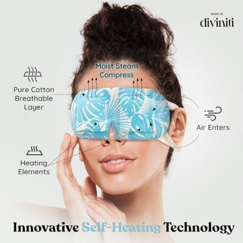 20-Pack Steam Eye Mask - Self Warming Heated Eye Mask for Dry Eyes Up to 110F Degrees Fast Relief - Puffy Eyes Insomnia Migraine - Warm Compr for Eyes DiviniTi