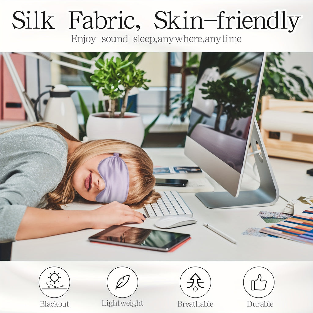 100pcs Silk Sleep Mask Eye Coverings for Sleeping Smooth Soft Eye Covers Mask with Elastic Strap for Sleeping Blocking Lights Travel Relax