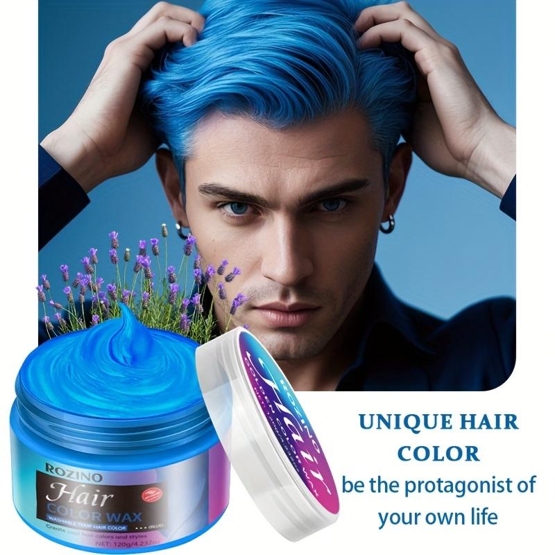 ROZINO One-Touch Blue Hair Wax Easy Color-Changing Define Exclusive Hair Color Haircare Flexible Hair Coloring Option