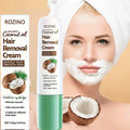 Rozino Coconut Oil Hair Removal Cream - Mild Formula for Easy Hair Removal - Gentle Wax for Sensitive Skin - 100g Container Body Care Cosmetic