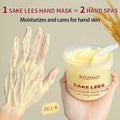 ROZINO Sake Lees Hand Mask - Silky Smooth Formula for Hand Skin Care & Moisturization - 280g Net Weight