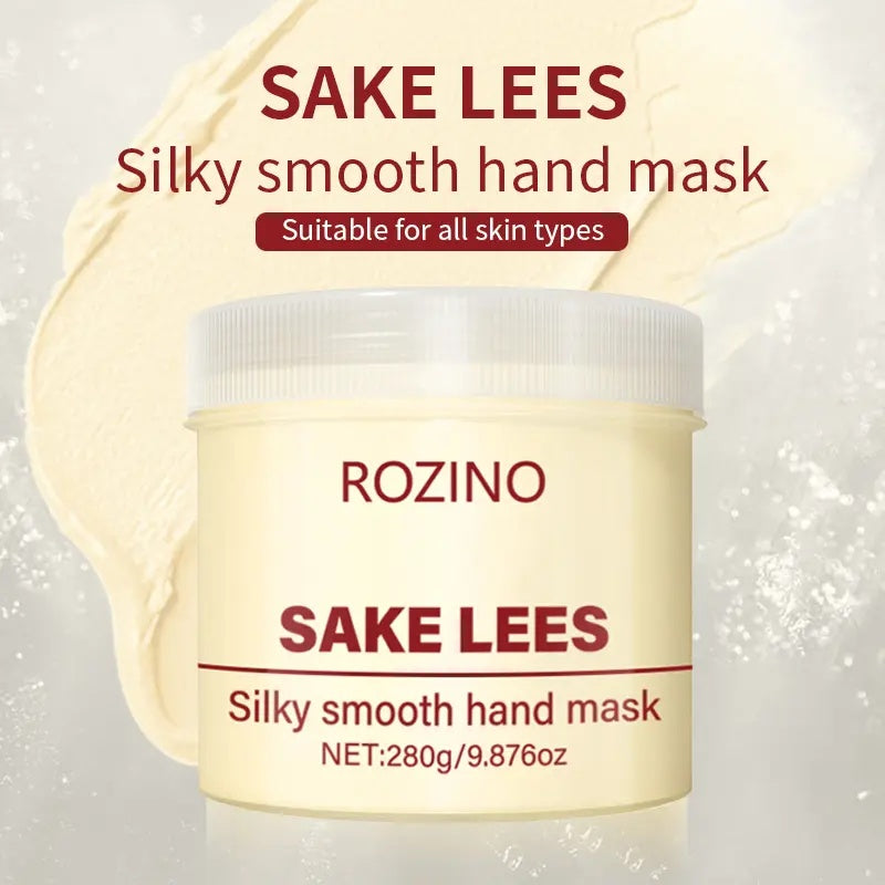 ROZINO Sake Lees Hand Mask - Silky Smooth Formula for Hand Skin Care & Moisturization - 280g Net Weight