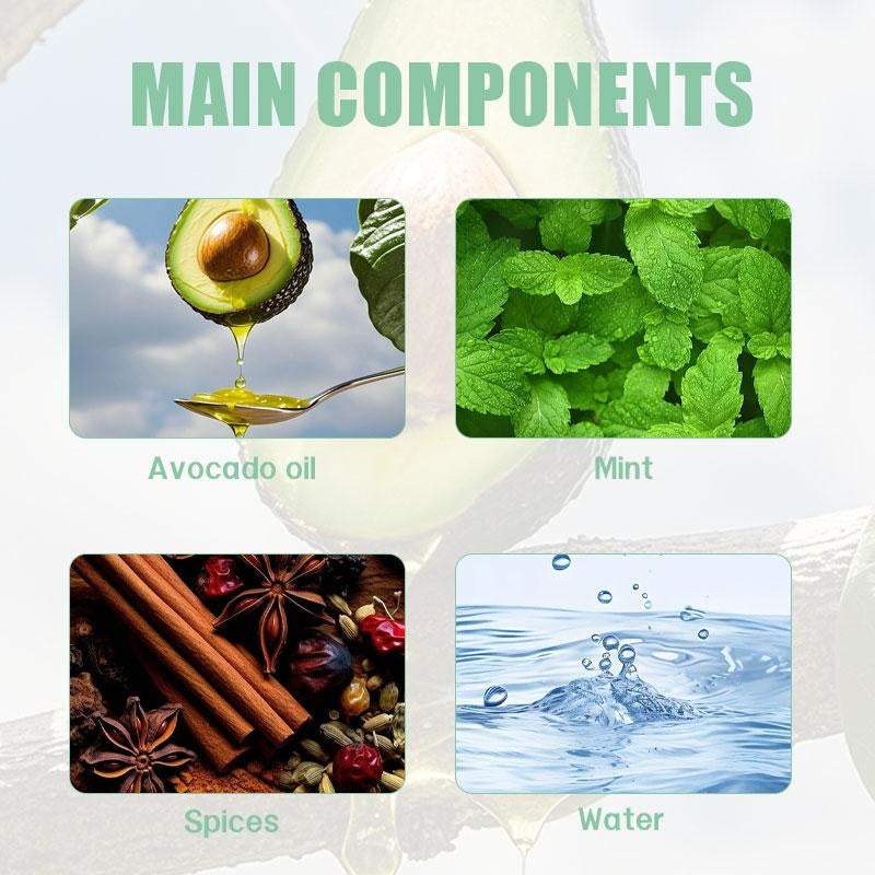 XIAOKS Avocado Oil Body Fragrance Stick 50g - Fresh Fruity Scent, Long-Lasting, Non-Greasy, Multi-Site Applicable, Body Care, Gentle Moisturizing, Mint Scented